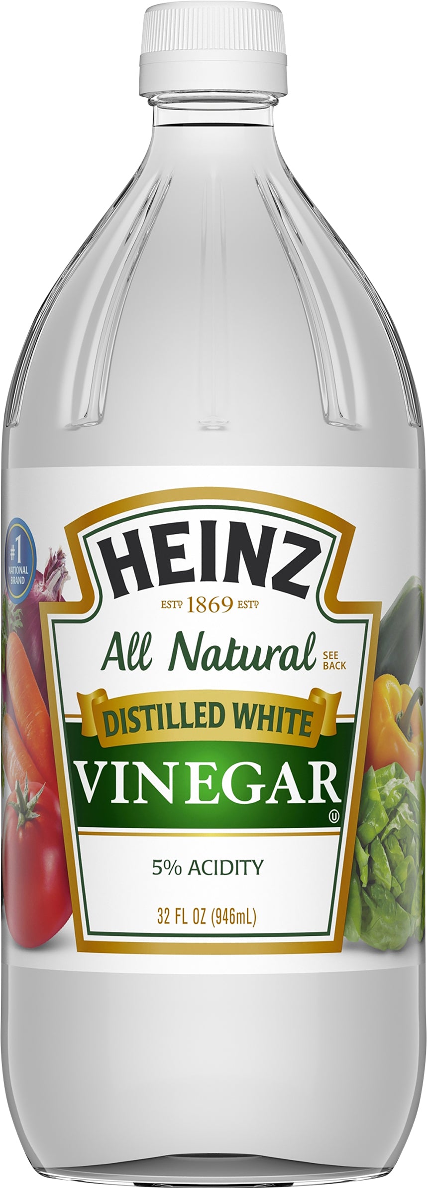 Heinz All Natural Distilled White Vinegar with 5% Acidity, 32 fl oz Bottle