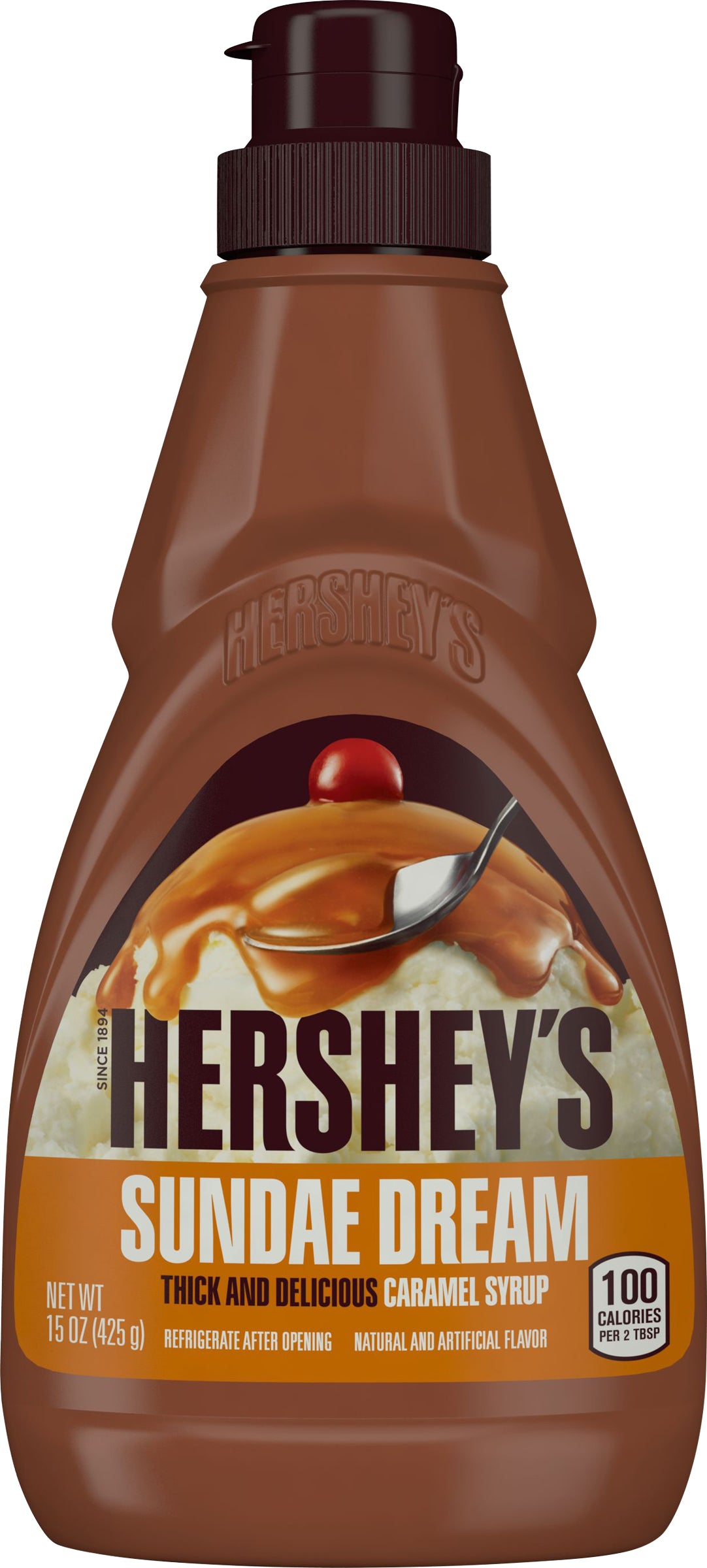 Hershey's Sundae Dream Caramel Syrup 15 oz Bottle