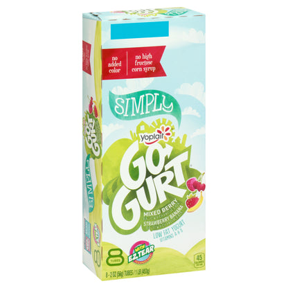Yoplait Go Gurt Lowfat Mixed Berry Yogurt 8 ea