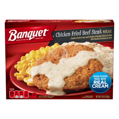 Banquet Chicken Fried Beef Steak Meal 10 oz