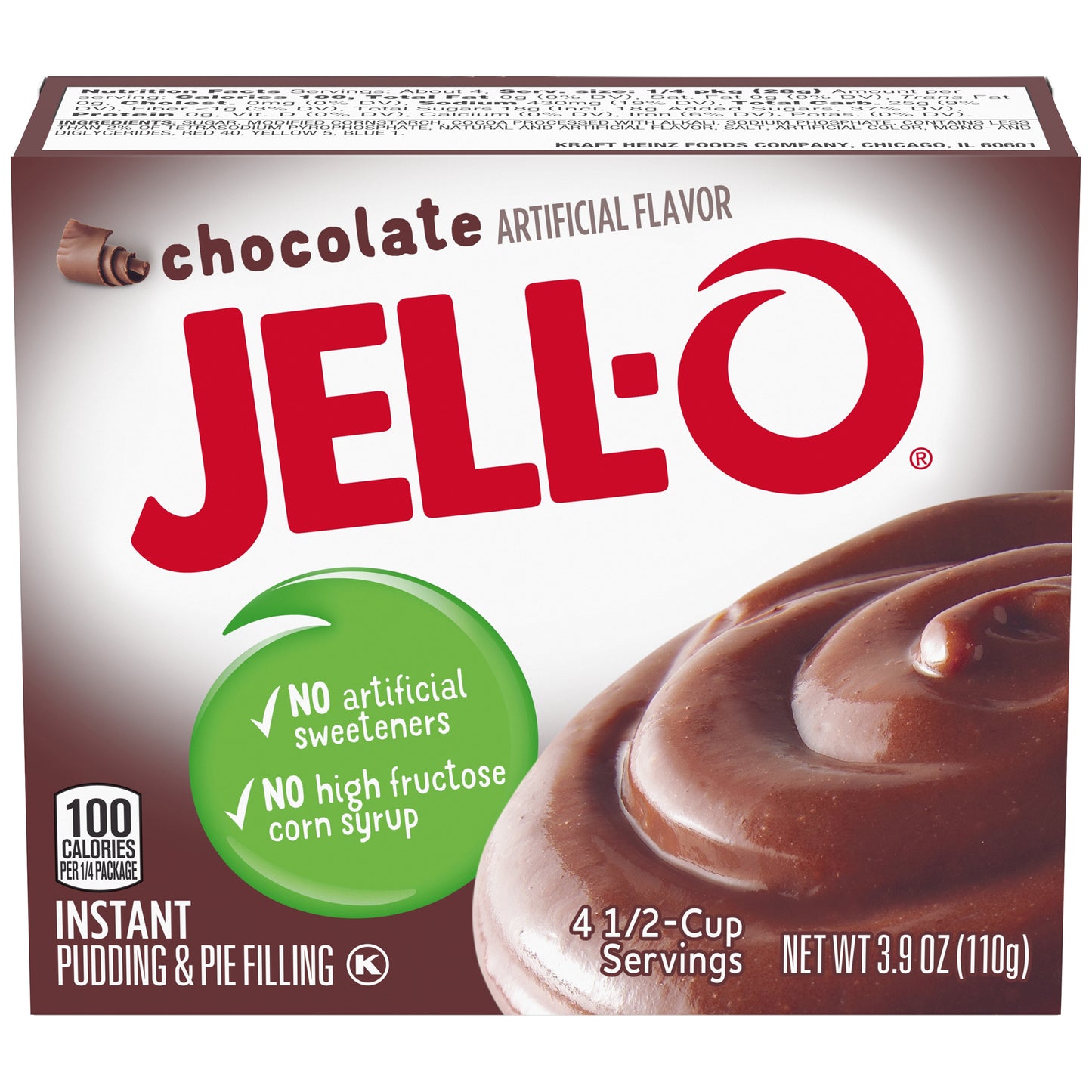 JELL-O 3.9 OZ INSTANT PUDDING CHOCOLATE CAFE CRISPS 1 BOX/CARTON EACH