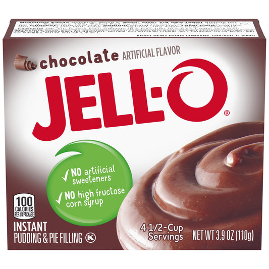 JELL-O 3.9 OZ INSTANT PUDDING CHOCOLATE CAFE CRISPS 1 BOX/CARTON EACH