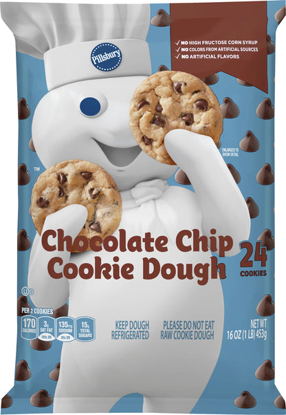 Pillsbury Chocolate Chip Cookie Dough 24 ea