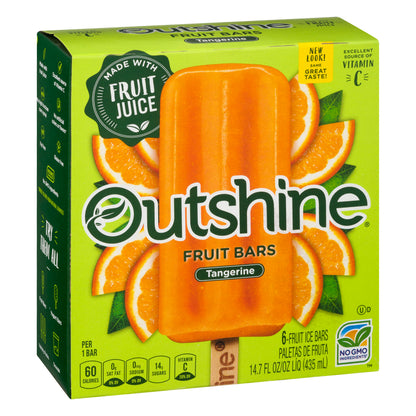 Outshine Tangerine Fruit Ice Bars 6 ea