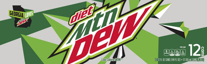 Mtn Dew Diet Soda 12 ea