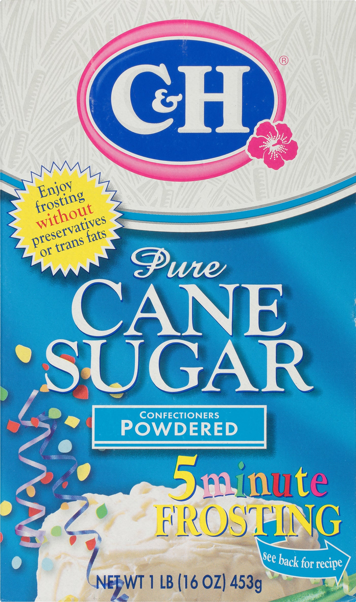 C&H® Pure Cane Sugar Confectioners Powdered Sugar 1 lb. Box