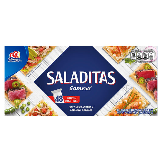 Gamesa Saltine Crackers Saladitas 18.6 Oz 48 Count