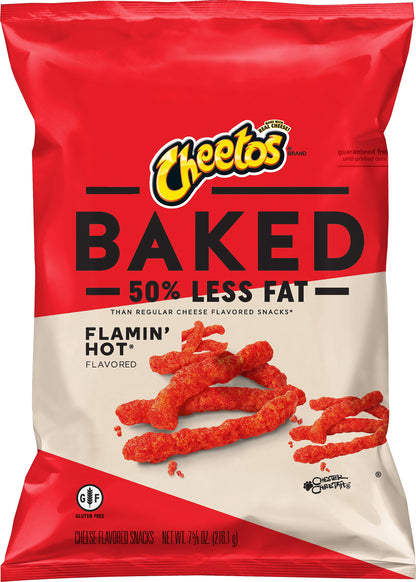 Cheetos Baked Flamin Hot Flavored Cheese Snacks 7.625 oz