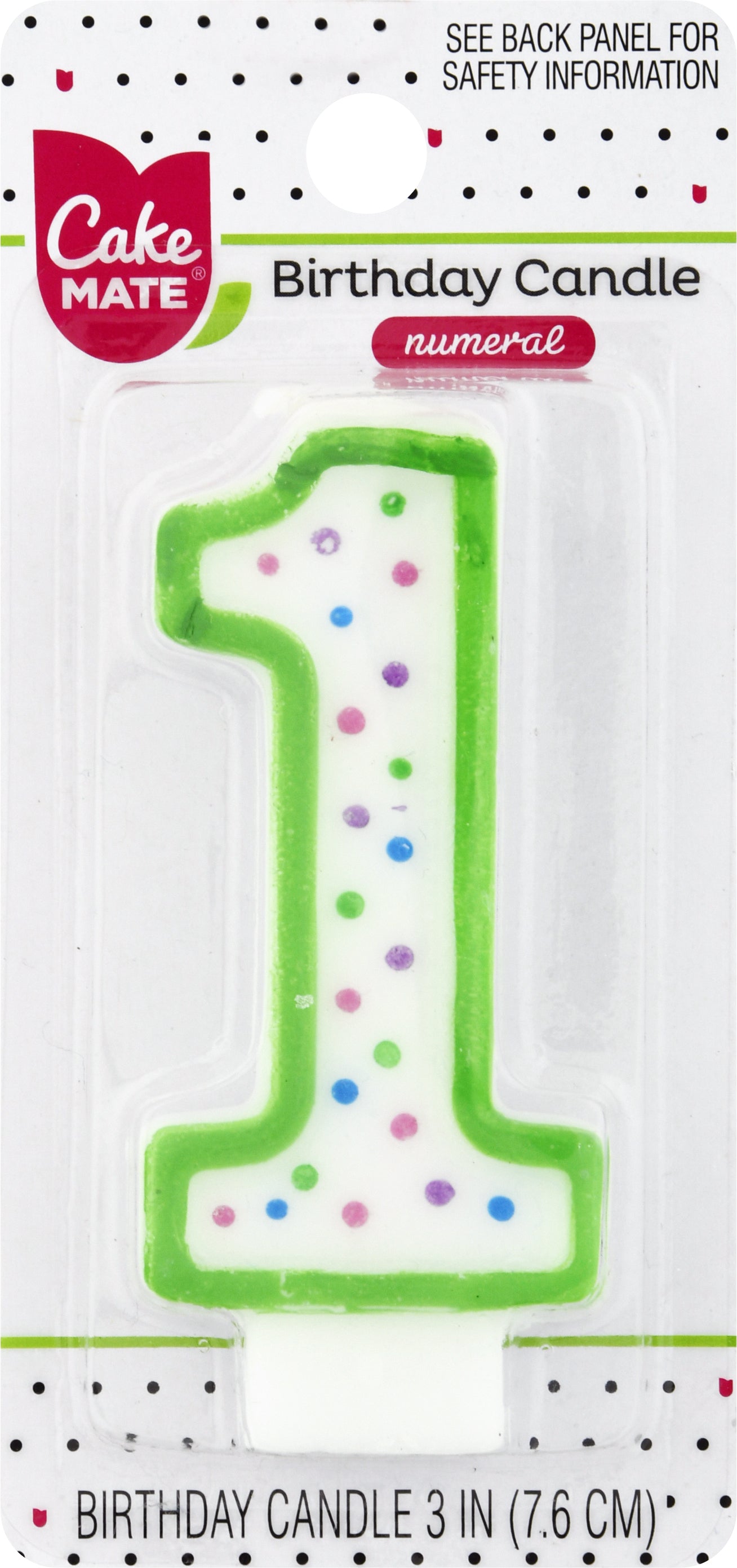Cake Mate Numeral 1 3 Inch Birthday Candle 1 ea