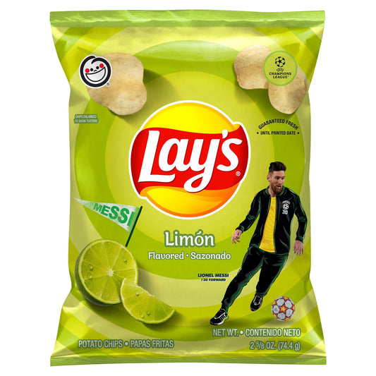 Lay's Potato Chips Limon Flavored 2 5/8 Oz