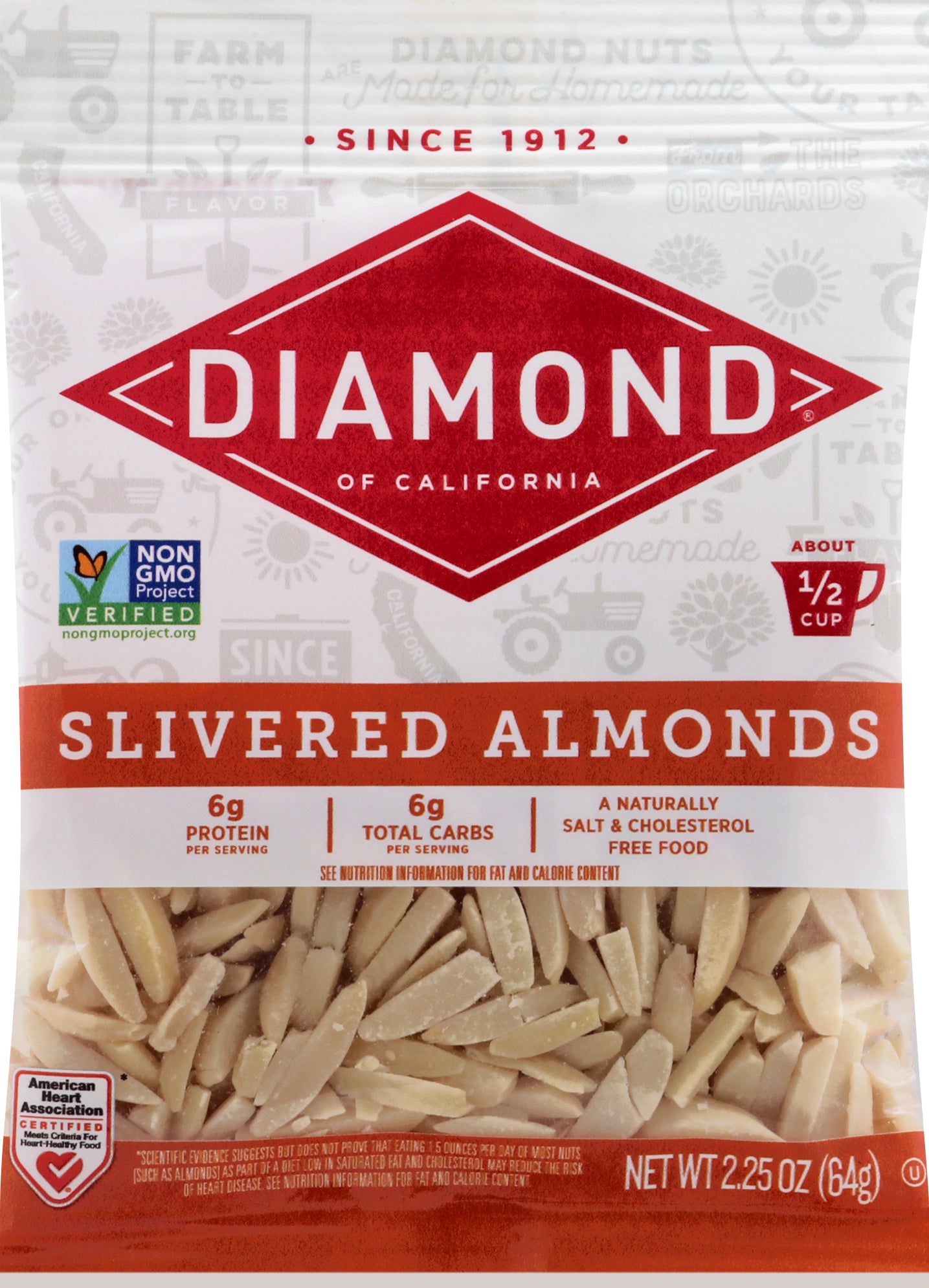 Diamond Slivered Almonds 2.25 oz