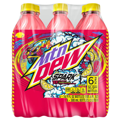 Mtn Dew Spark Soda Raspberry Lemonade 16.9 Fluid Ounce, 6 Count