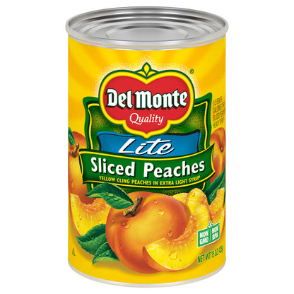 Del Monte Lite Sliced Peaches 15 oz Can