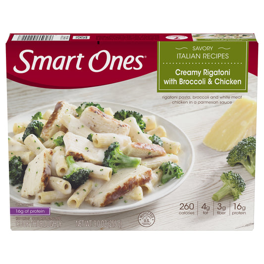Smart Ones Creamy Rigatoni With Broccoli & Chicken, Frozen Meal, 9 oz Box