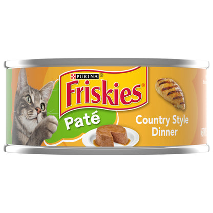 Purina Friskies Pate Wet Cat Food, Country Style Dinner - 5.5 oz. Can