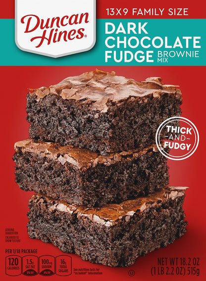 Duncan Hines Family Size Dark Chocolate Fudge Brownie Mix 18.2 oz