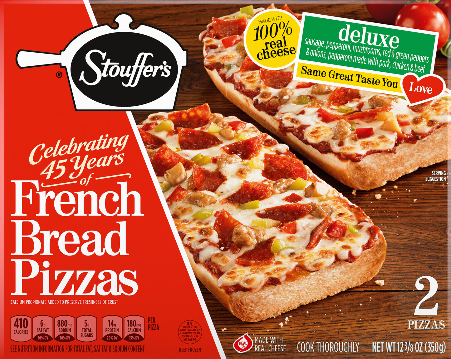 Stouffers - French Bread Pizza Deluxe Pizza Westrock Claremont, NC 12 3-8 OZ (350g)