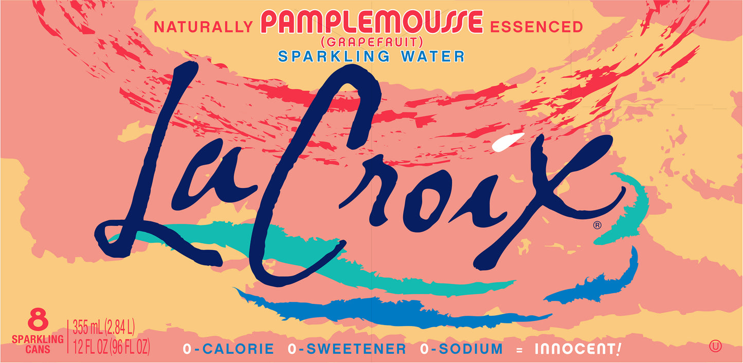 LaCroix Grapefruit Sparkling Water 8 - 12 fl oz Cans