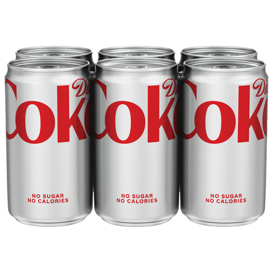 Diet Coke Cans, 7.5 fl oz, 6 Pack
