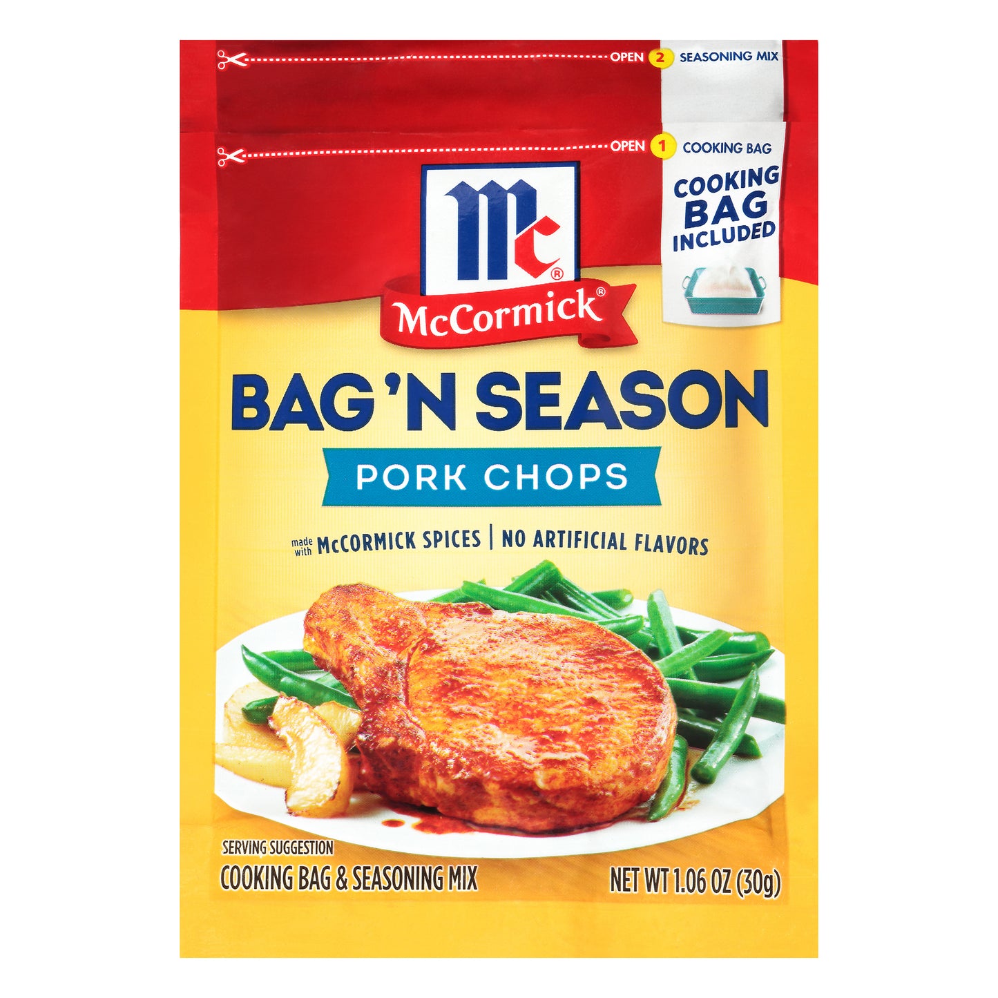 McCormick® Bag 'n Season Pork Chops Cooking Bag & Seasoning Mix 1.06 oz. Packet