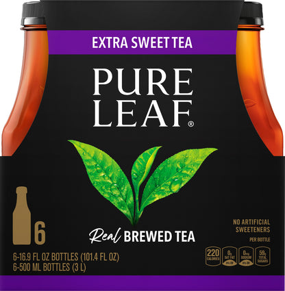 Pure Leaf 6 Pack Extra Sweet Brewed Tea 6 16.9 fl oz 6 ea Multipack