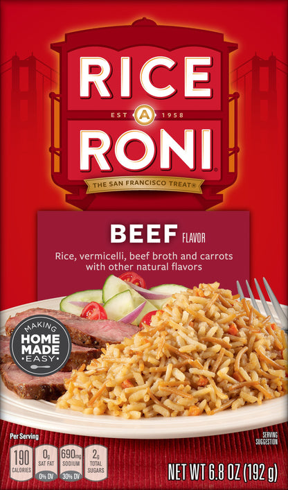 Rice A Roni Beef Flavor Food Mix 6.8 oz