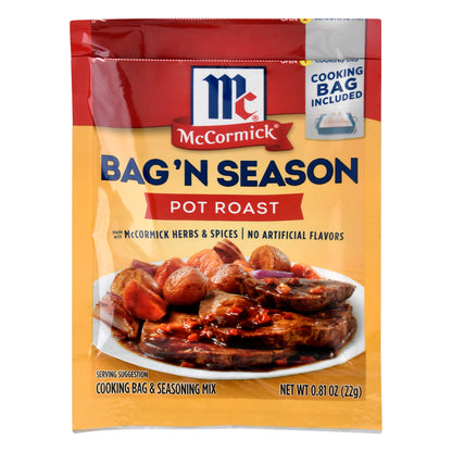 McCormick Bag 'N Season Pot Roast Cooking Bag & Seasoning Mix 0.81 oz