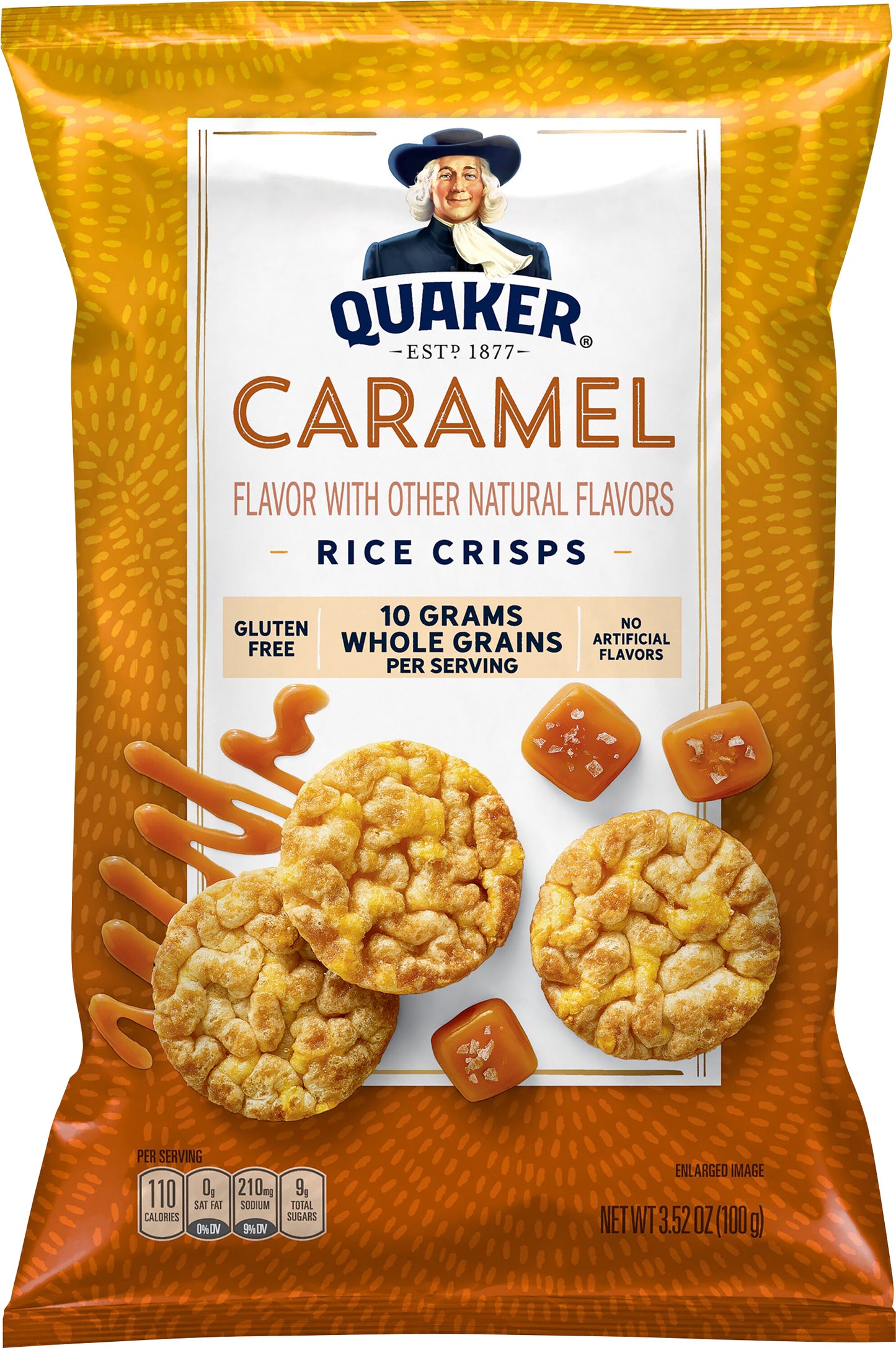 Quaker Rice Crisps Caramel 3.52 Oz