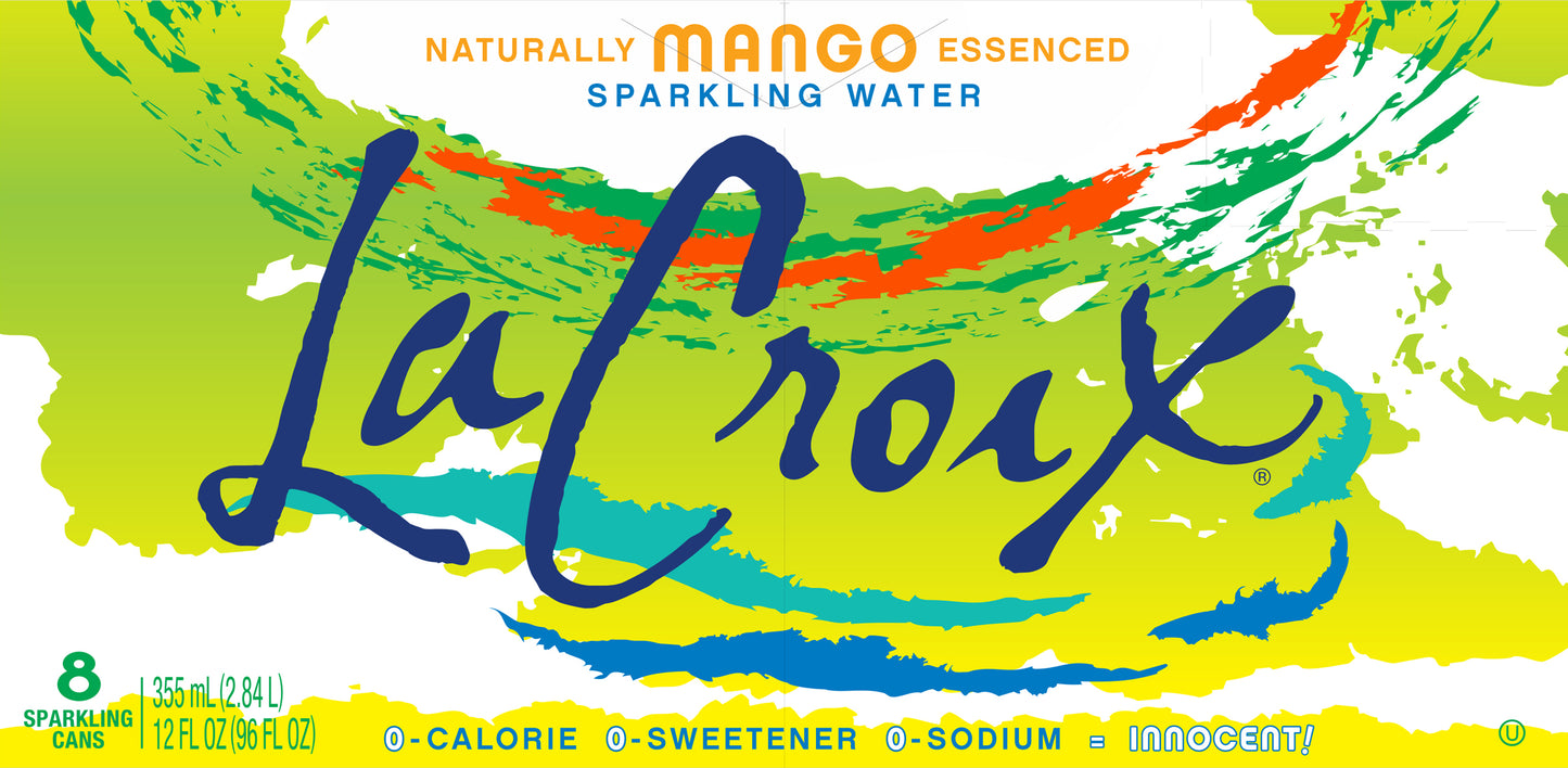 LaCroix Mango Sparkling Water 8 - 12 fl oz Cans