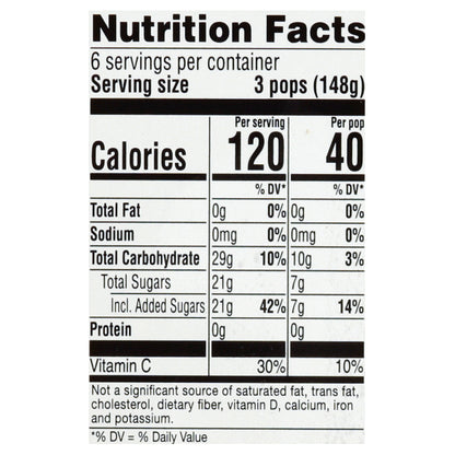 Popsicle 18 Pack Orange Cherry Grape Ice Pops 18 ea