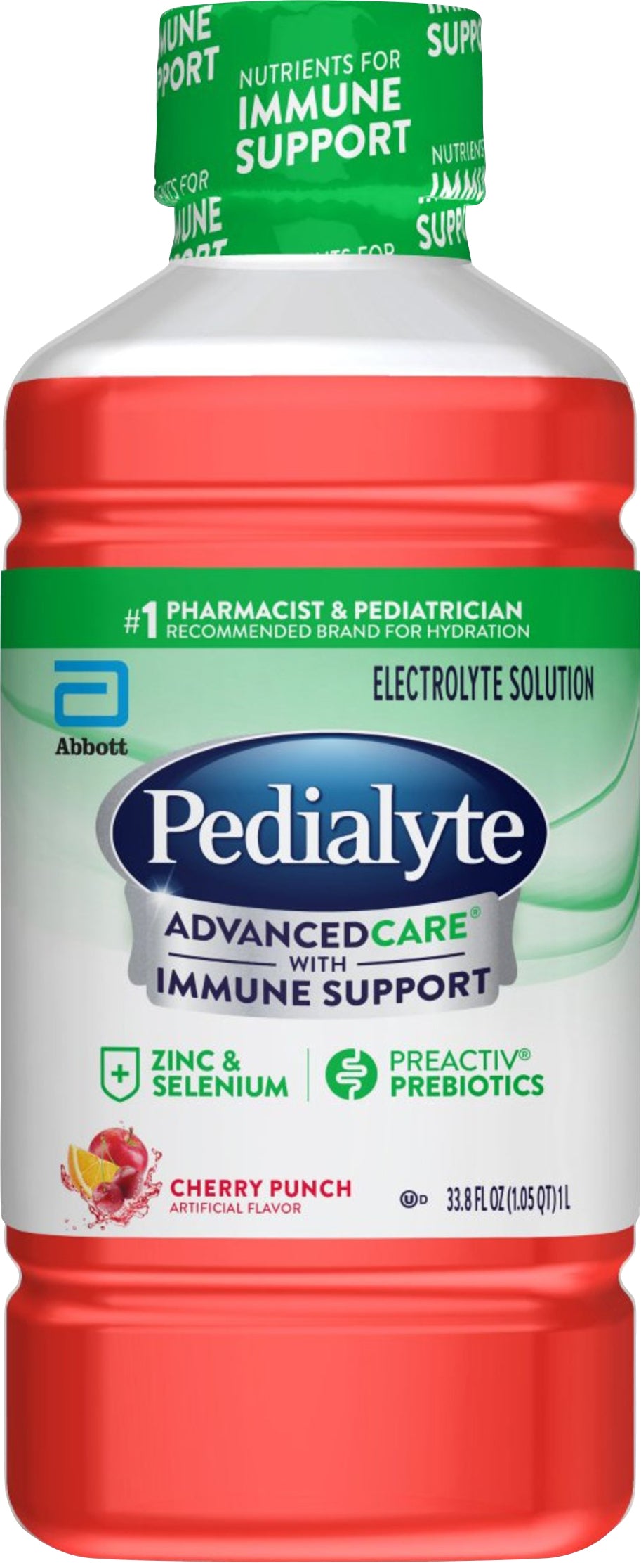 Pedialyte Cherry Punch Electrolyte Solution 33.8 fl oz Bottle