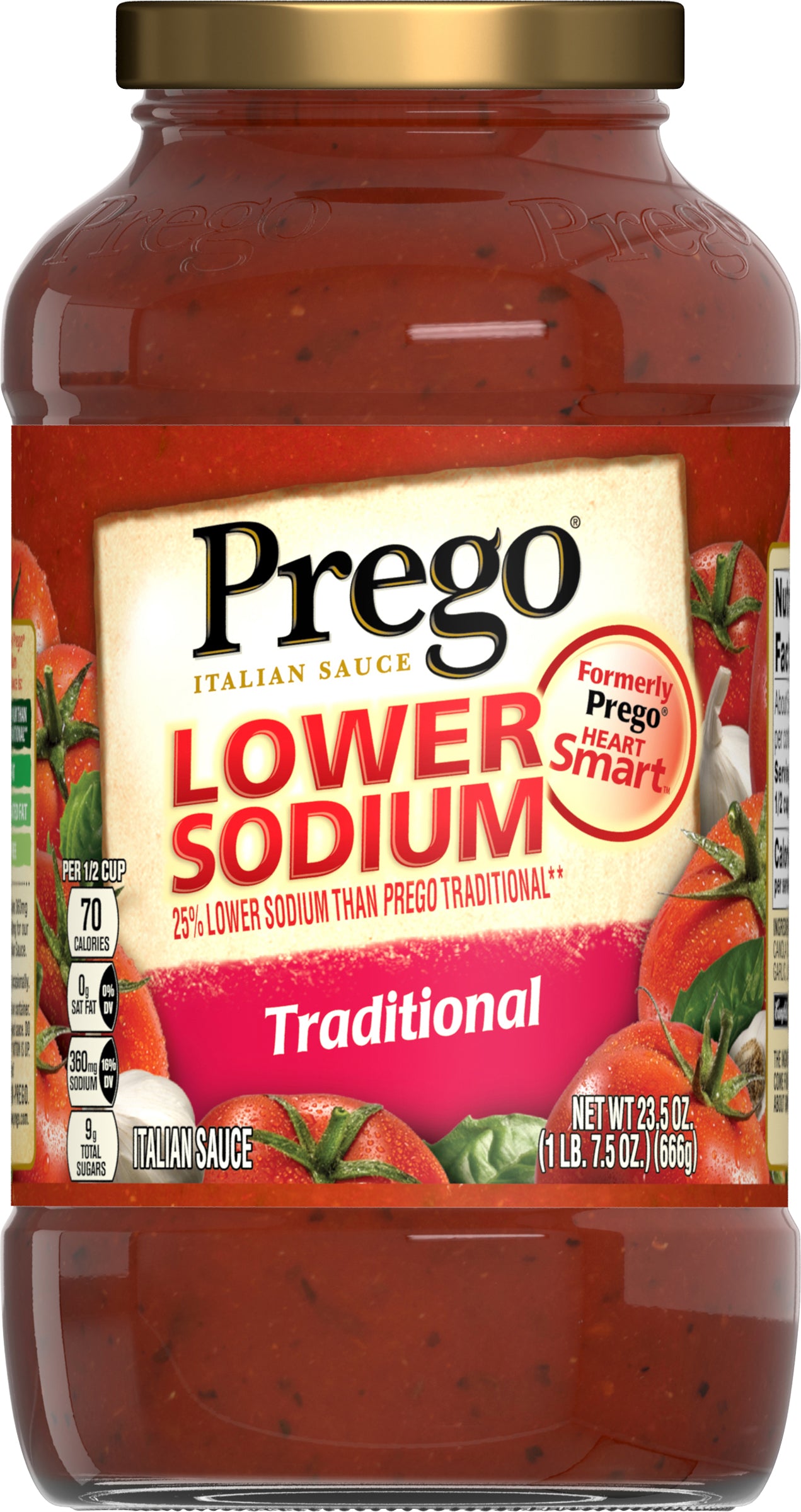 Prego Lower Sodium Traditional Italian Sauce 23.5 oz