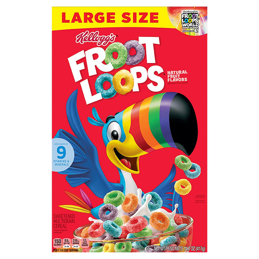 Froot Loops Large Size Multigrain Sweetened Cereal 14.7 oz