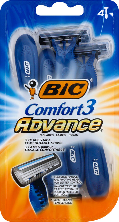 BiC Advance Comfort 3 Razors 4 ea