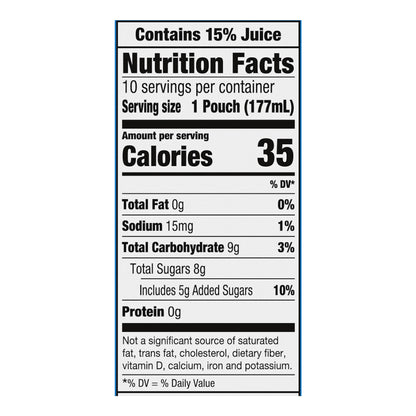 Capri Sun Fruit Punch Juice Drink Blend 10 - 6 fl oz Pouches
