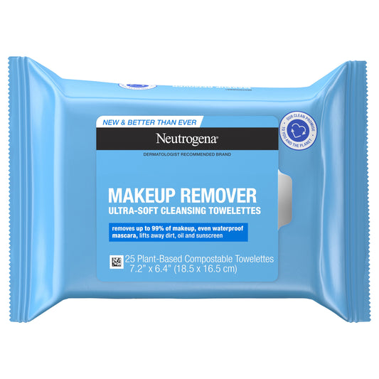 Neutrogena Makeup Remover Cleansing Towelettes & Face Wipes, 25 ct