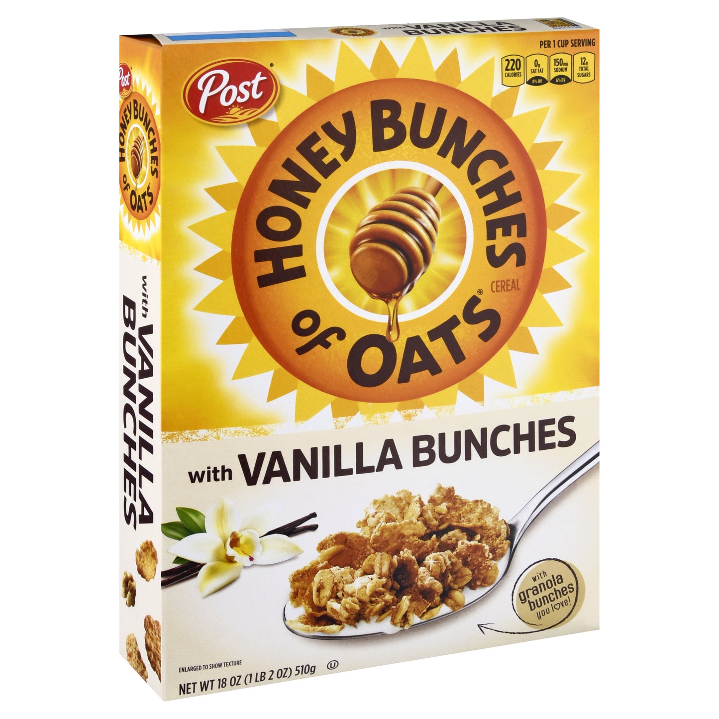 Honey Bunches Of Oats With Vanilla Bunches Cereal 18 oz