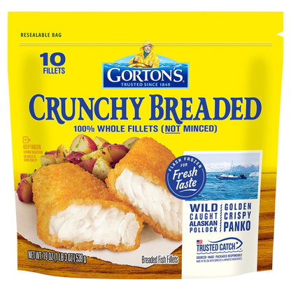 Gorton's Crunchy Breaded Fish Fillets 10 ea