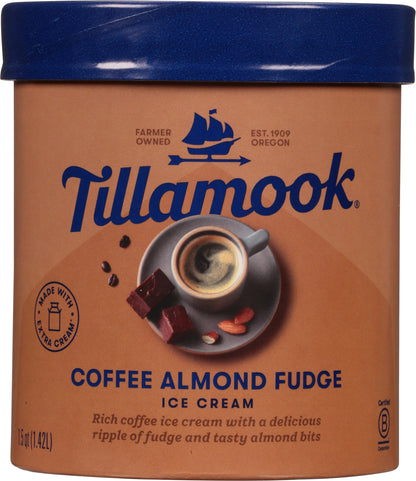 Tillamook Coffee Almond Fudge Ice Cream 1.5 qt