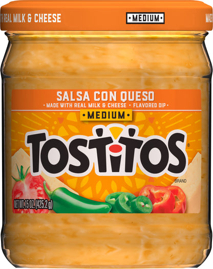 Tostitos Salsa Con Queso Medium 15 Oz