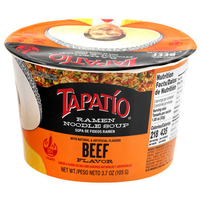 Tapatio Beef Flavor Ramen Noodle Soup 3.7 oz