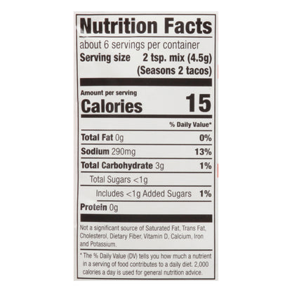 Mccormick Chicken Taco Seasoning Mix 1 oz Envelope