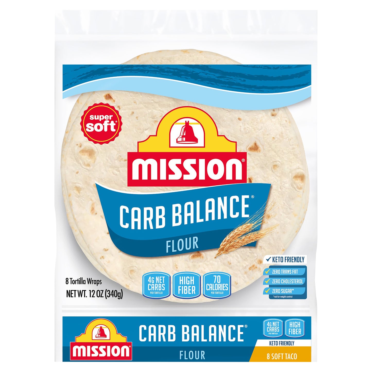 Mission Carb Balance Soft Taco Flour Tortillas, 8 Count