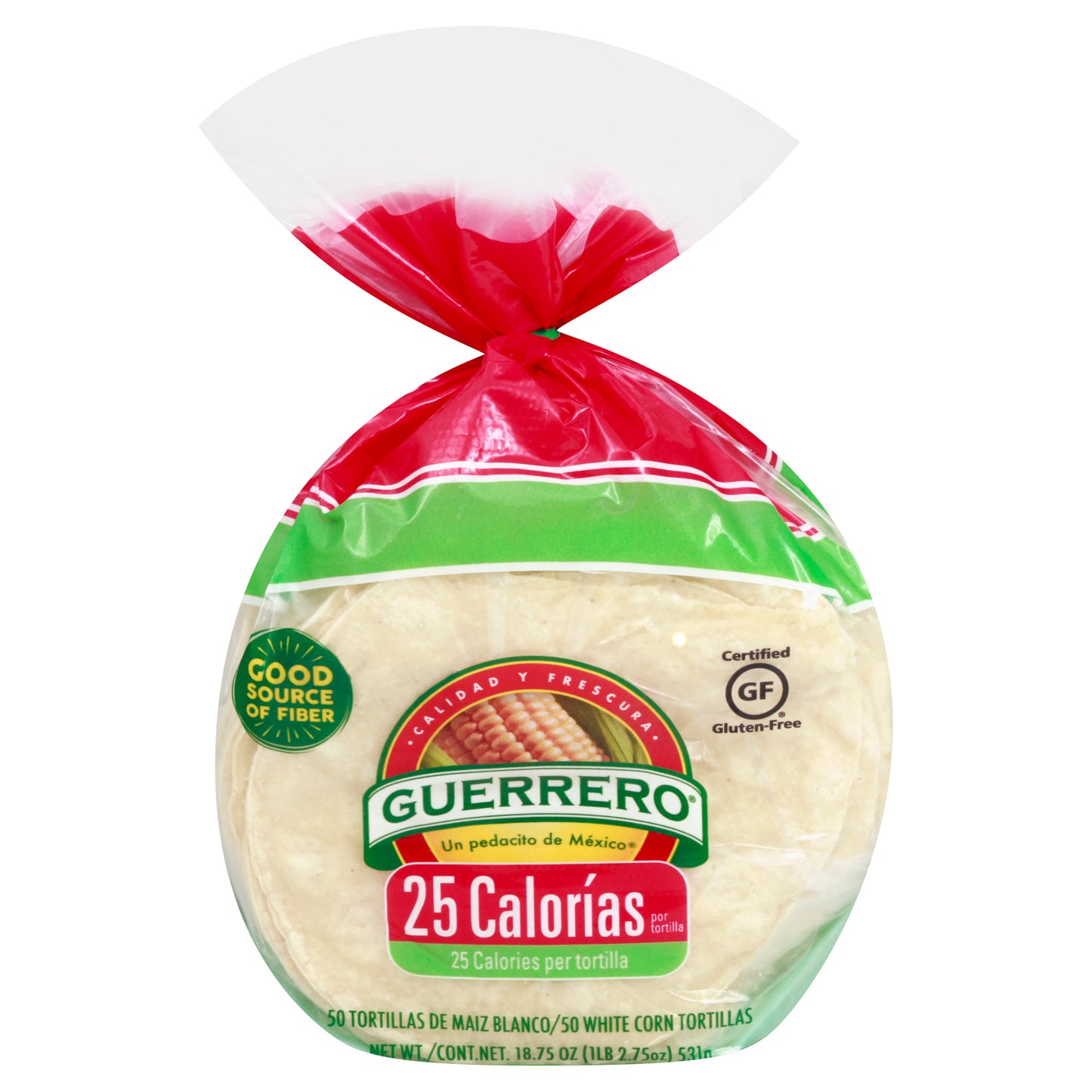 Guerrero 25 Calories White Corn Tortillas 50 ea