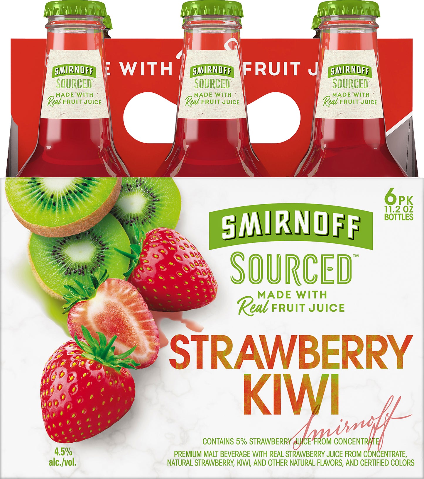 Smirnoff Sourced Strawberry Kiwi Beer 6 ea