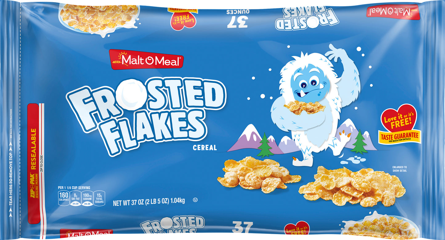 Malt O Meal Super Size Frosted Flakes Cereal 37 oz