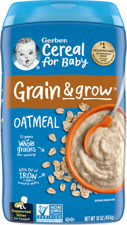 Gerber Grain and Grow Oatmeal Shrink R033C 16oz (454g)