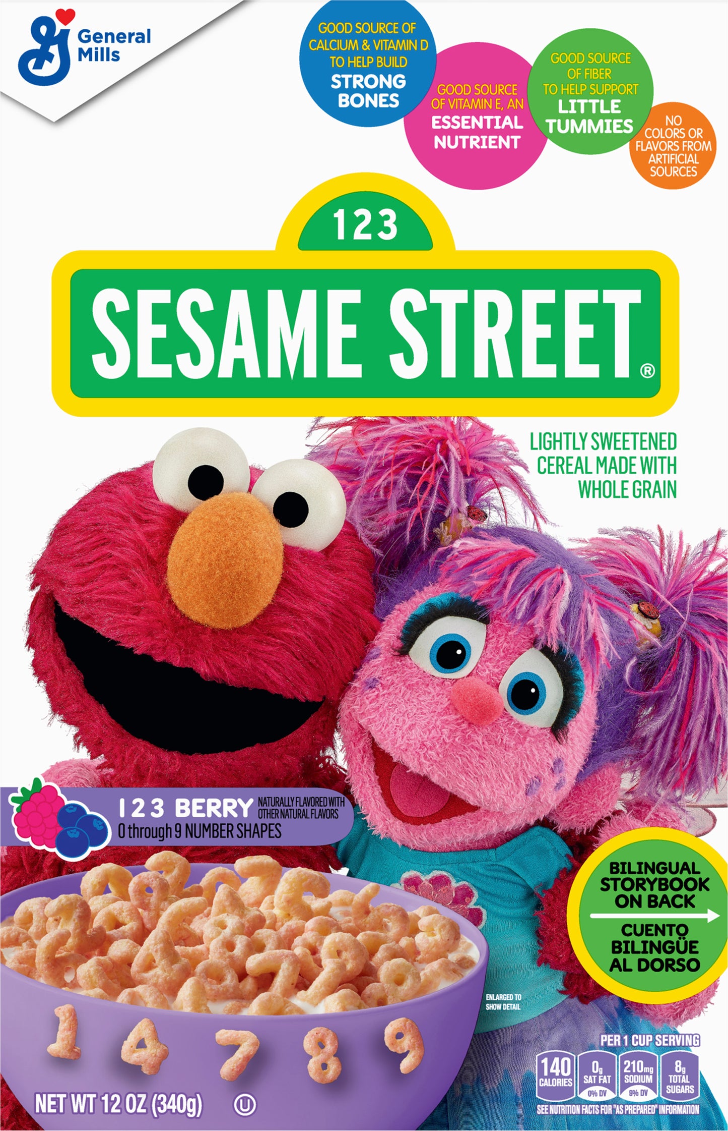 Sesame Street 123 Berry Cereal 12 oz Box