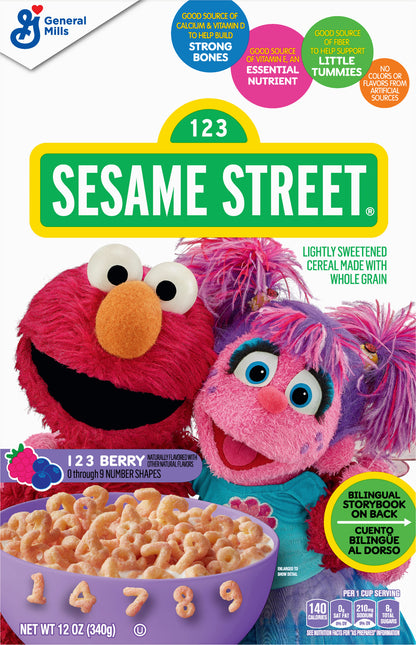 Sesame Street 123 Berry Cereal 12 oz Box
