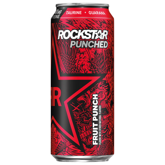 Rockstar Punched Fruit Punch Energy Drink 16 fl oz Can